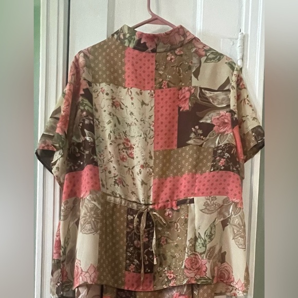 Vintage Floral Patchwork Two-Piece Set Size 16W - Picture 4 of 14